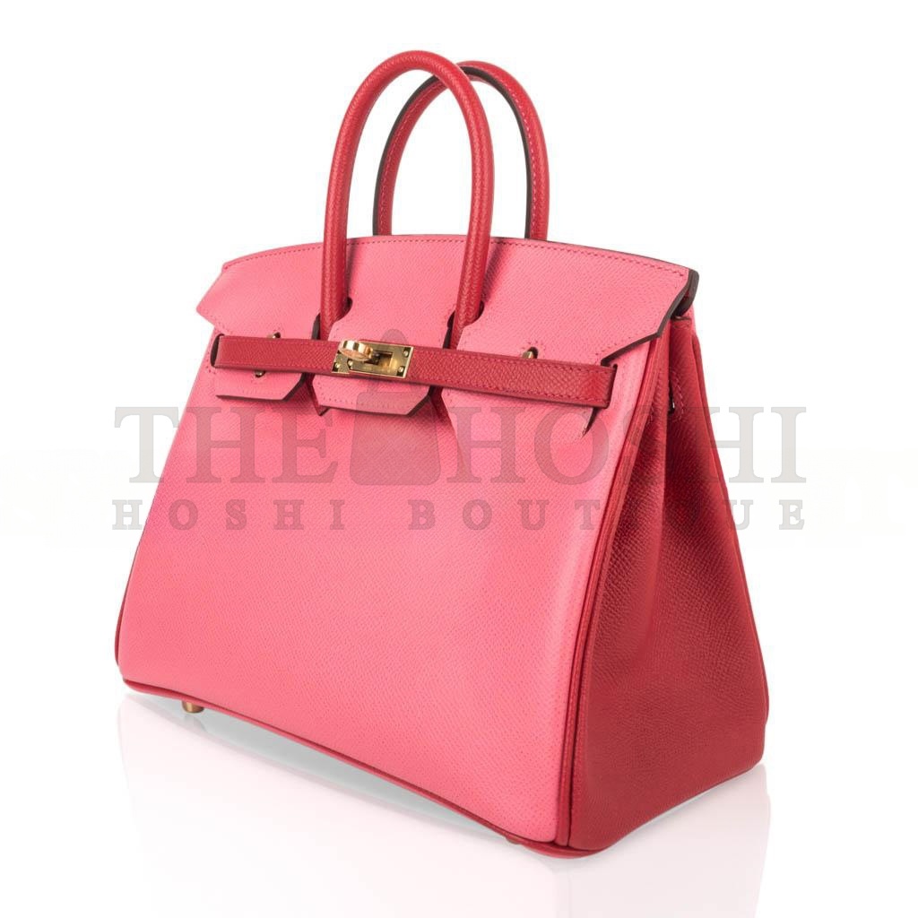 H**me5 BIRKIN 30 EPSOM LIPSTICK PINK AND RED GOLD BUCKLE BAG H028369CK72 (30*23*15cm) Master Quality